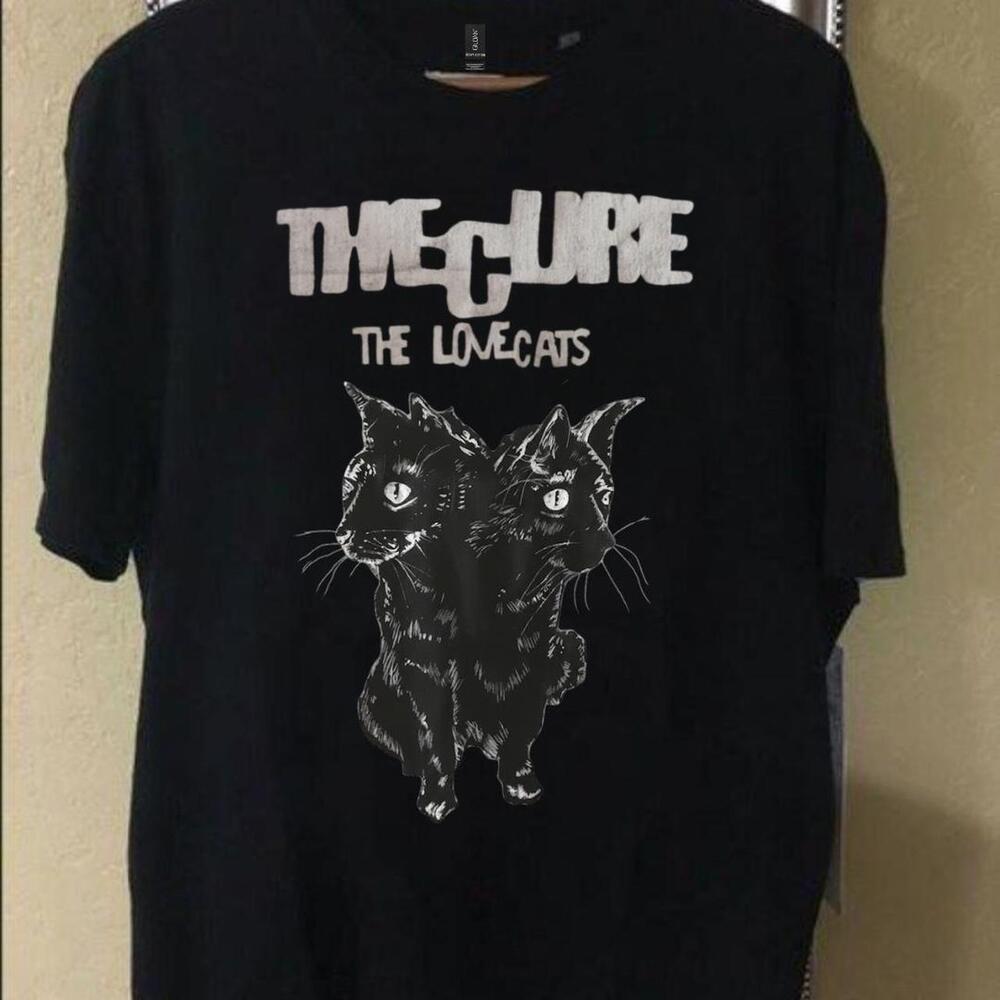 Black The Cure The Lovecats Band Tee